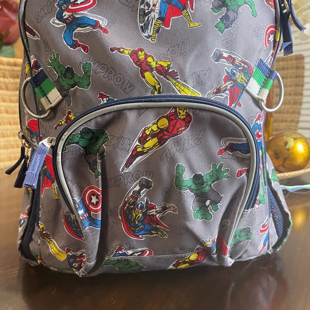 Marvel Avengers Kids Backpack - Gray and Multicolor